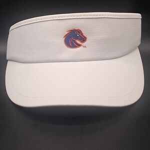 Boise State White Visor with Embroidered Logo